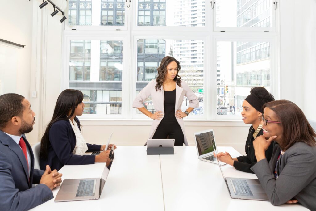 People having a meeting