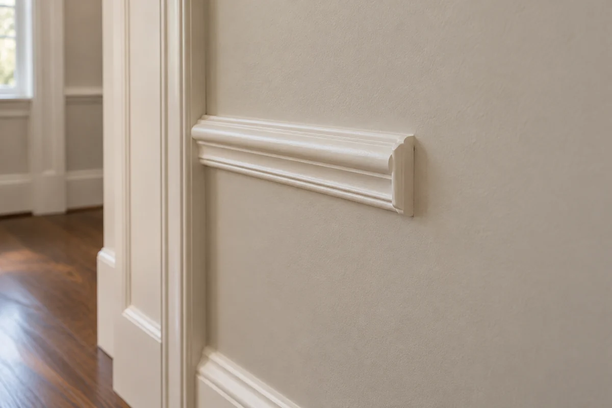 Small self return on painted wall molding