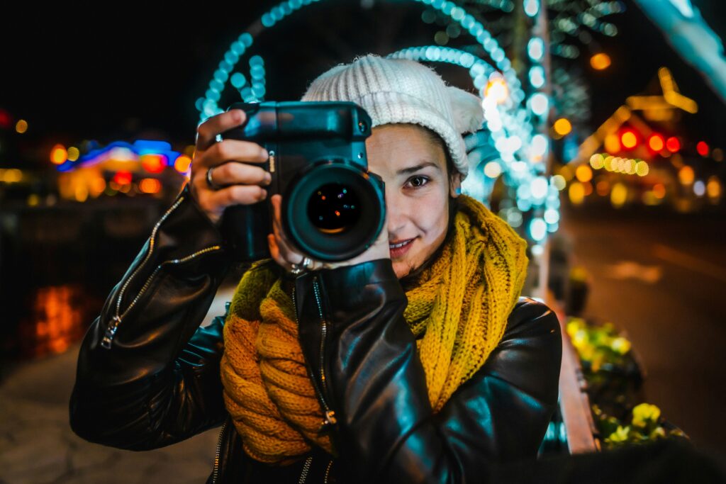 Woman with a camera